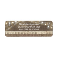 String Lights und Burlap Rustic Wedding
