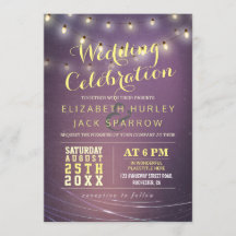 String Lights und Lila Grunge Background Wedding