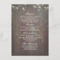 String Lights und rustikale Informationen zur Hoch