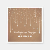 String Lights Wedding Modern Serviette (Vorderseite)