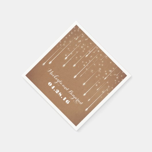 String Lights Wedding Modern Serviette (Ecke)