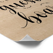 String Lights, Wedding Our Guest Board Poster (Ecke)