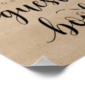 String Lights, Wedding Our Guest Book Poster (Ecke)