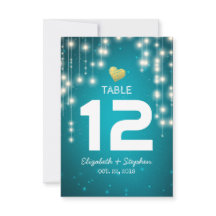String Lights Wedding Place Tischnummer