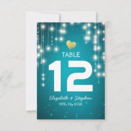 String Lights Wedding Place Tischnummer