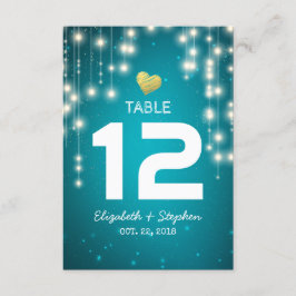 String Lights Wedding Place Tischnummer