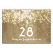 String lights Wedding Tischnummer Card Platzkarte (Rückseite)