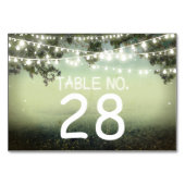 String lights Wedding Tischnummer Card Platzkarte (Vorderseite)
