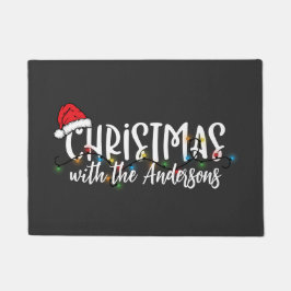 String Lights Weihnachtsmannmütze Weihnachten Fußmatte