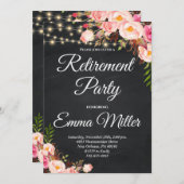 String Lights, Women's Retirement Party Einladung (Vorne/Hinten)