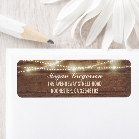 String Lights Wood Rustic (Insitu)