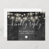 String Lights Wood Song Request UAWG Postcard Einladungspostkarte (Vorne/Hinten)