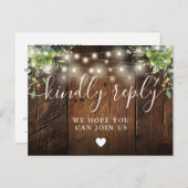 String Lights Wood Song Request UAWG Postcard Einladungspostkarte (Vorne/Hinten)