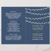 String Lights, Yellow & White Wedding Program (Vorderseite)
