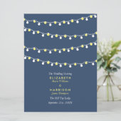 String Lights, Yellow & White Wedding Program Programm (Stehend Vorderseite)