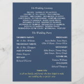 String Lights, Yellow & White Wedding Program Programm (Rückseite)