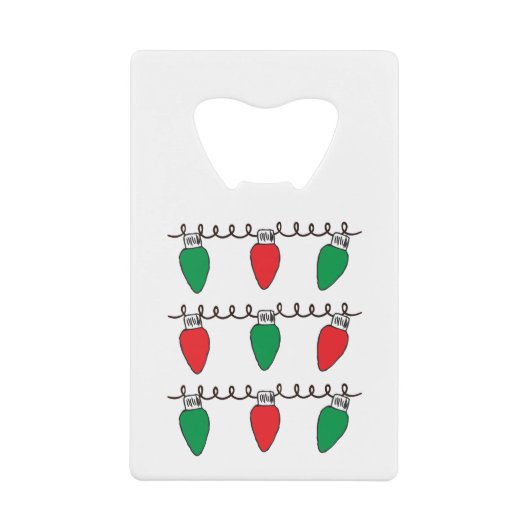 String Lights Zeichnend Weihnachts-Glühbirne Zeich Geldbeutel Flaschenöffner (Vorderseite)