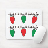 String Lights Zeichnend Weihnachts-Glühbirne Zeich Mousepad (Mit Mouse)