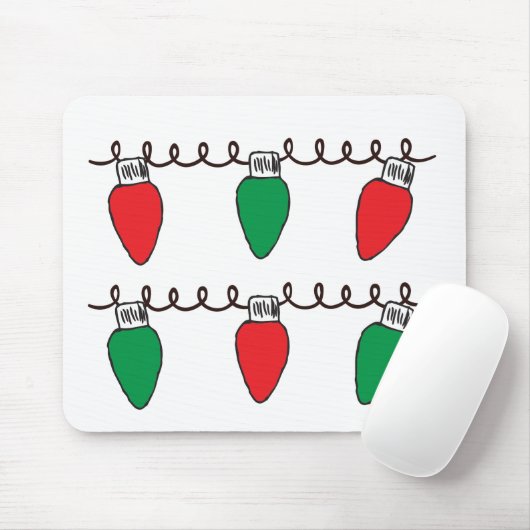 String Lights Zeichnend Weihnachts-Glühbirne Zeich Mousepad (Mit Mouse)