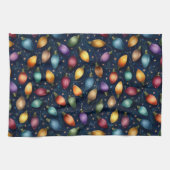 String Of Colorful Christmas Lights  Geschirrtuch (Horizontal)