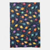 String Of Colorful Christmas Lights  Geschirrtuch (Vertikal)