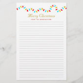 String of Lights Personal Christmas Writing Paper Briefpapier (Vorderseite)
