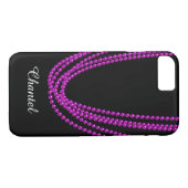 String of Pearls iPhone 7 Case in lila (Rückseite (Horizontal))