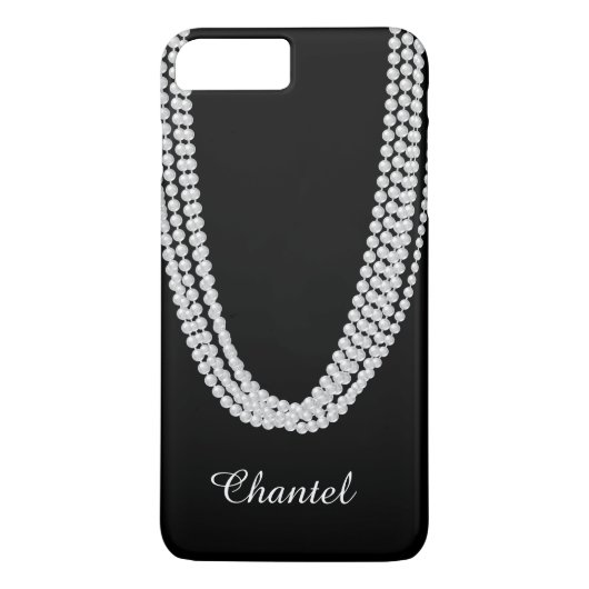 String of Pearls iPhone 7 Plus Case in weiß (Rückseite)