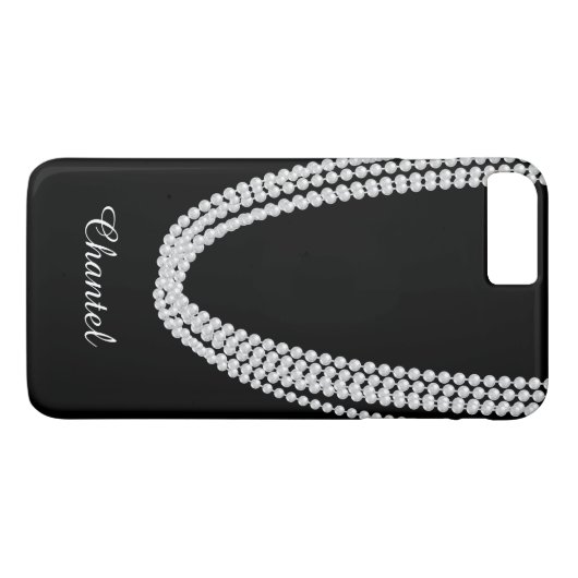 String of Pearls iPhone 7 Plus Case in weiß (Rückseite (Horizontal))