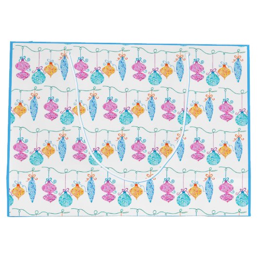 String Ornamente Große Geschenktasche Große Geschenktüte (Rückseite)