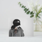 String-Portrait 01 Postkarte (Stehend Vorderseite)