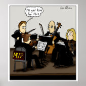 String Quartet MVP Classic Music Cartoon Poster (Vorne)