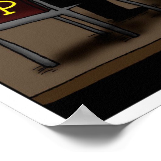 String Quartet MVP Classic Music Cartoon Poster (Ecke)