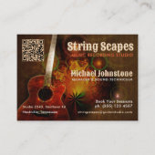 String Scapes Musikgitarre Art w/Calendar QR Code Visitenkarte (Vorderseite)
