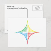 String Star Postkarte (Vorne/Hinten)