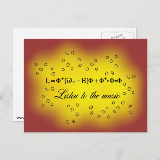 String-Theorie Postkarte (Vorne/Hinten)