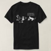 String Theory Cat and Yarn Sarcastic Science Spaß T-Shirt (Design vorne)
