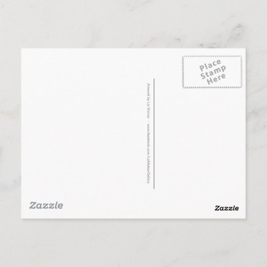 String Theory Fraktal Artist Card Postkarte (Rückseite)