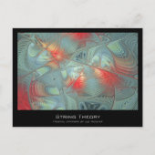 String Theory Fraktal Artist Card Postkarte (Vorderseite)