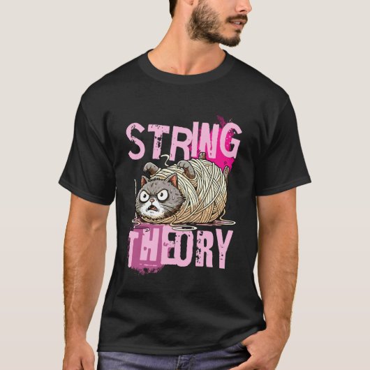 String Theory s Lustige Katze Physik s Lehrer Stud T-Shirt (Vorderseite)