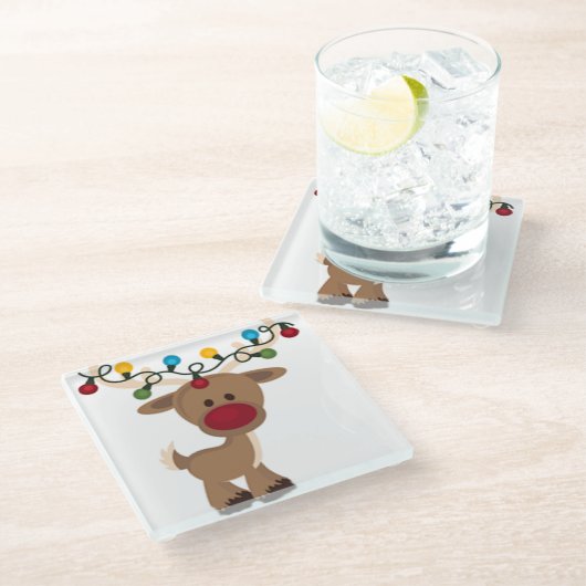 **STRING VON LIGHTS REINDEER** UNTERSETZER (Schrägansicht)