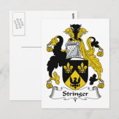 Stringer Familienwappen Postkarte (Vorne/Hinten)