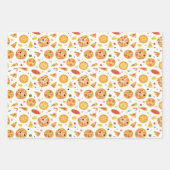 stringiertes Pizza-Party Geschenkpapier Set (Vorderseite 3)