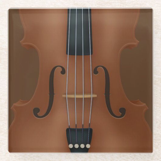 Stringinstrument Violine Viola Detail Glasuntersetzer (Vorderseite)