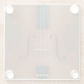 Stringinstrument Violine Viola Detail Glasuntersetzer (Rückseite)