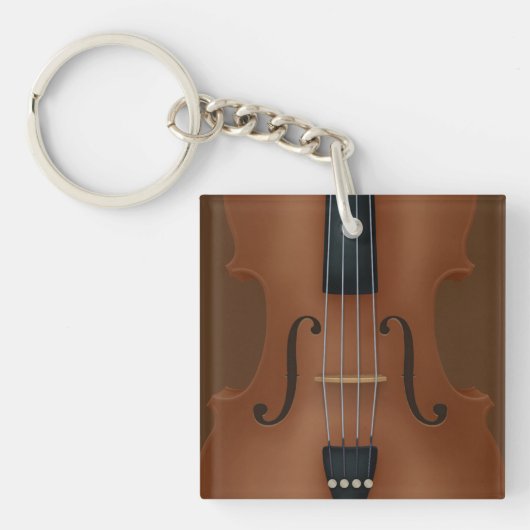 Stringinstrument Violine Viola Detail Schlüsselanhänger (Vorderseite)