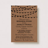 Stringleuchten am Hochzeitstag der Kraft-Probe Einladung