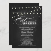 Stringleuchten essen, trinken und Verheiratet Hoch Einladung (Vorne/Hinten)