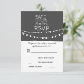 Stringleuchten essen trinken und verheiratete RSVP (Stehend Vorderseite)