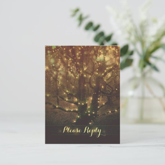 Stringleuchten Forstbäume UAWG Postkarten (Stehend Vorderseite)